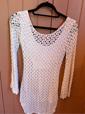 Cream Free People Bell Sleeve dress